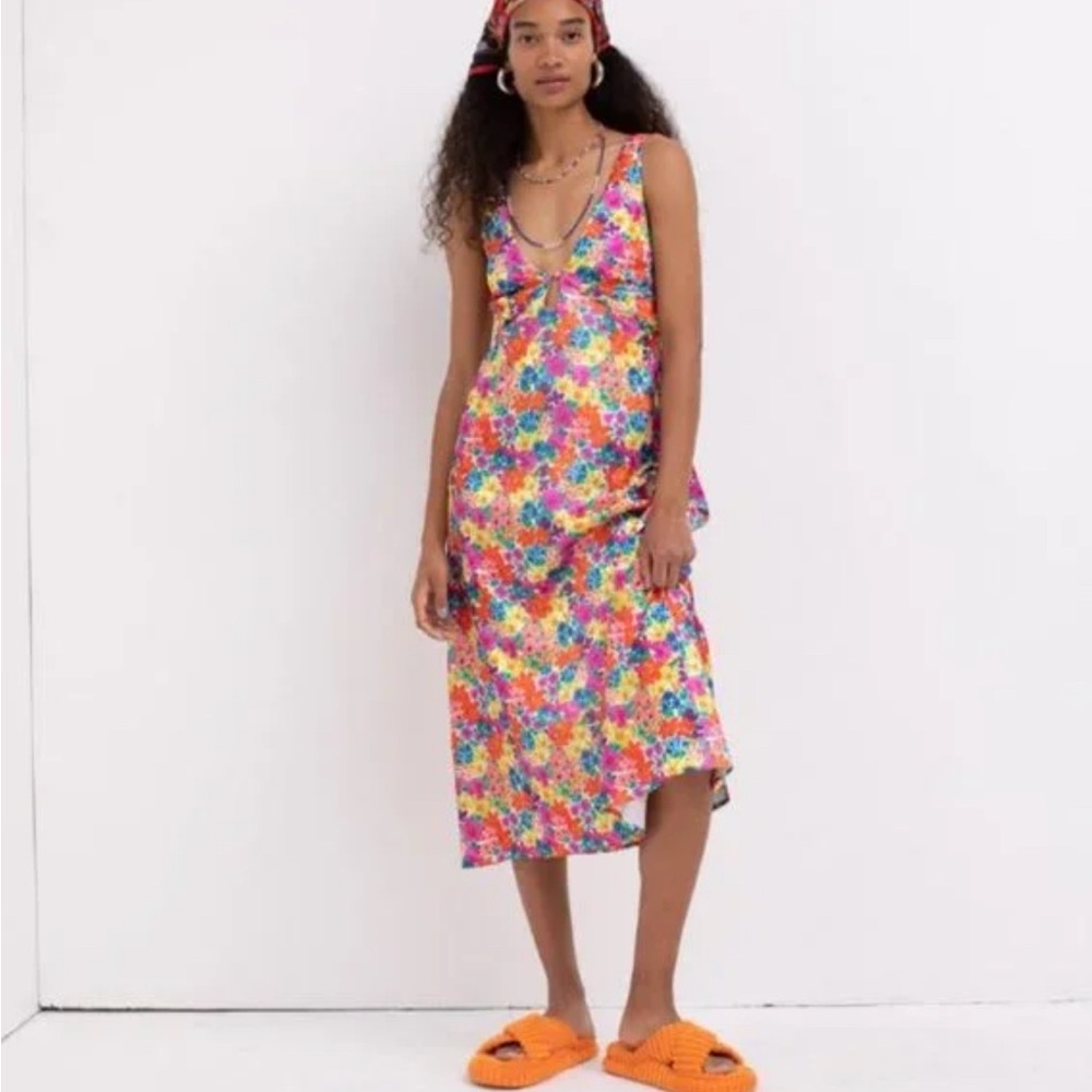 For Love And Lemons Multicolor Floral Maxi Dress